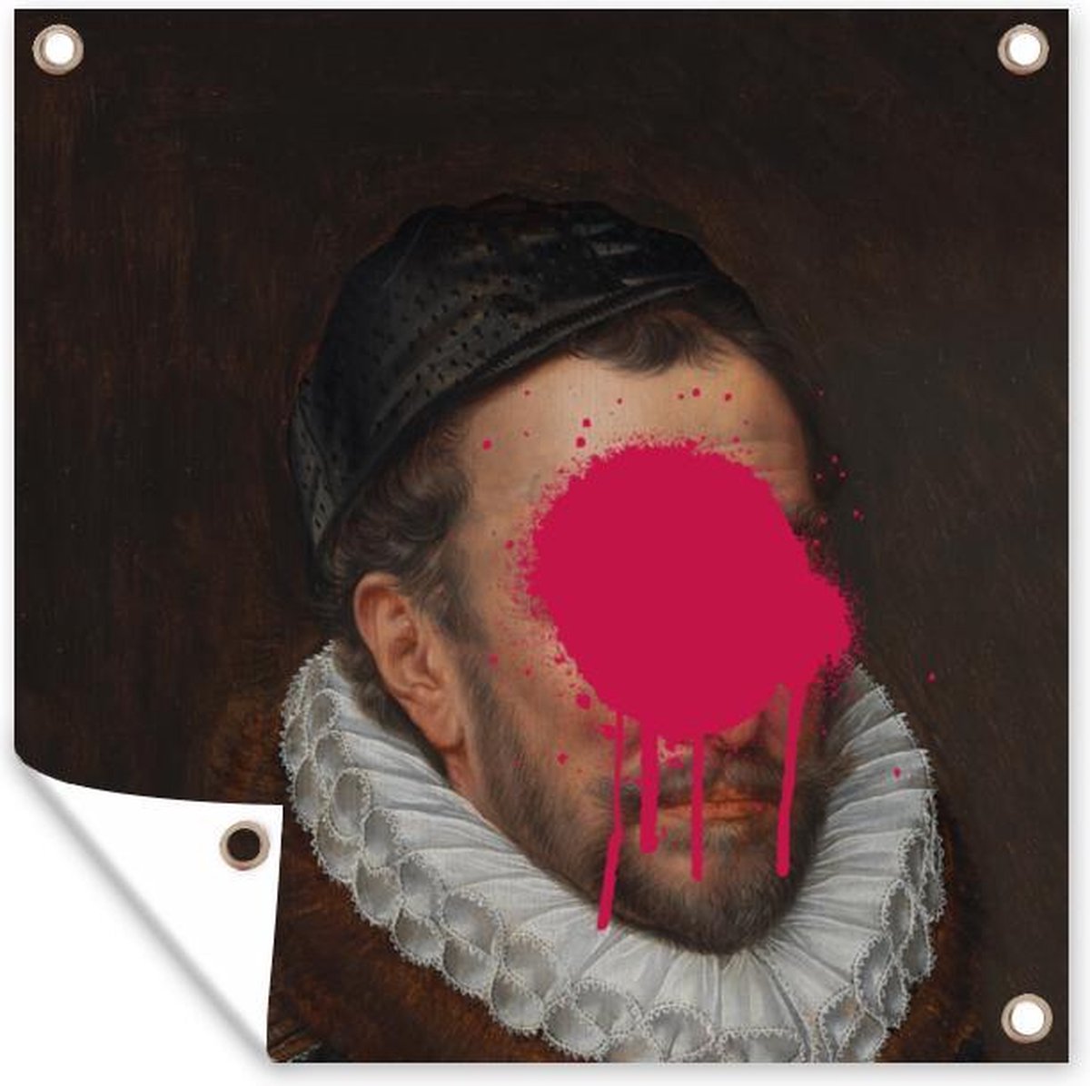 Tuindoek Willem van Oranje - Kunst - Verf - 100x100 cm
