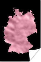 Poster Kaart - Duitsland - Roze - 80x120 cm