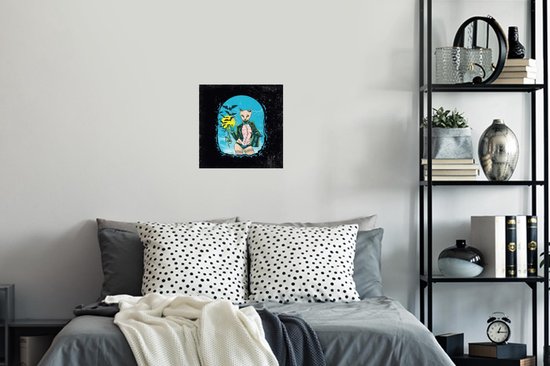 Stickers muraux - Film autocollant - Vintage - Chat - Chapeau - 30x30 cm - Film adhésif - Stickers muraux Chambre d'enfant - Papier peint autocollant