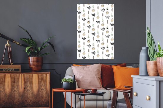 Stickers muraux - Illustrations - Couleurs - Motifs - 60x90 cm - Film adhésif