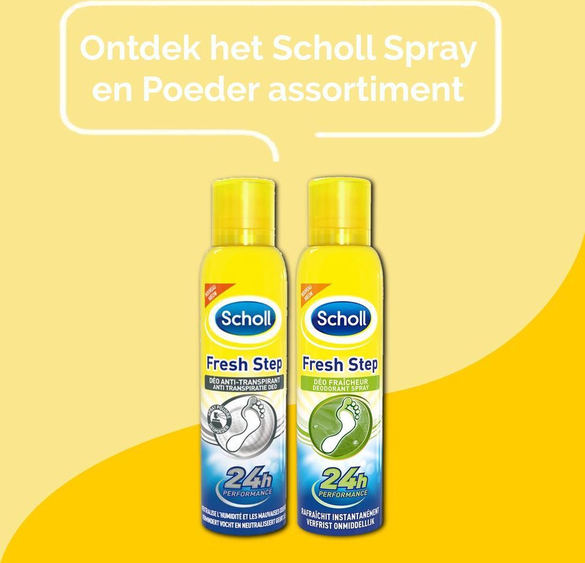 Scholl Fresh Step Voetspray - Voet deodorant - 150 ml | bol