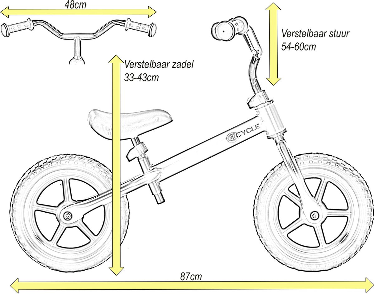 2Cycle Loopfiets - Mat-Grijs - Balance-bike - Buitenspeelgoed — afbeelding 7