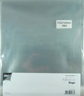 Joy!Crafts Self Sealing Bags / Sachets cellophane transparents / Sachets cadeaux / 100 sachets - 21,5x21,5cm