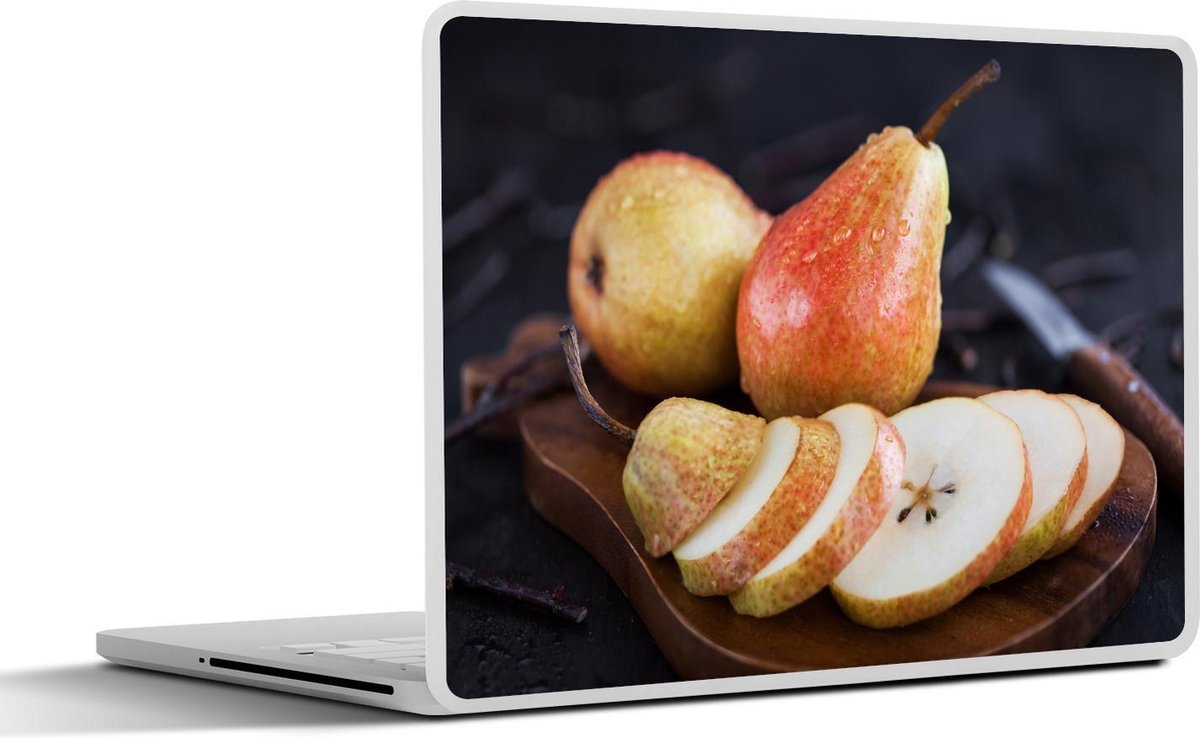 Afbeelding van product SleevesAndCases  Laptop sticker - 12.3 inch - Gesneden peren op een houten snijplank