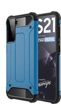 Armor Hybrid Samsung Galaxy S21 5G Hoesje - Blauw