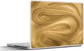 Laptop sticker - 10.1 inch - Goud - Luxe - Abstract - Design - 25x18cm - Laptopstickers - Laptop skin - Cover