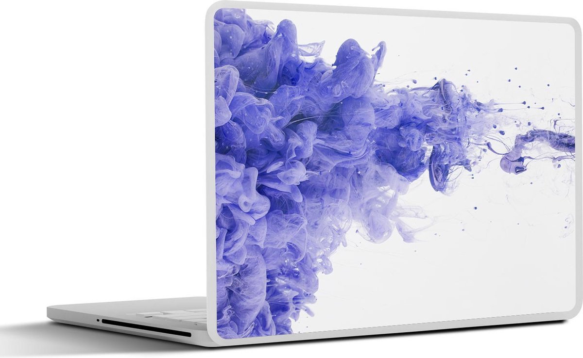Laptop sticker - 15.6 inch - Inkt - Paars - Abstract - 36x27,5cm - Laptopstickers - Laptop skin - Cover