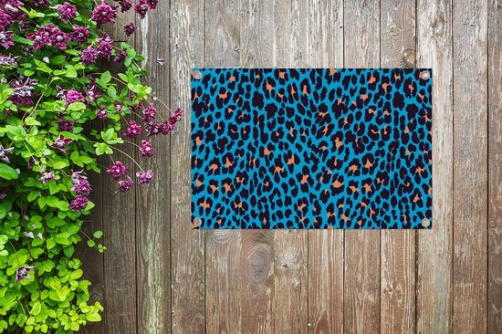 Posters de jardin Imprimé léopard - Design - Blauw - 90x60 cm