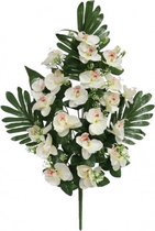 kunstplant orchidee 35 x 18 x 67 cm groen/wit
