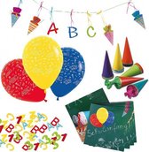 feestpakket ABC junior 30 x 10 cm papier 56-delig