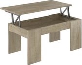 SWING Eiken salontafel in lage stijl, eigentijdse stijl - L 100 x B 50 cm