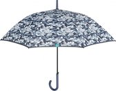 paraplu camouflage dames 102 cm microvezel blauw