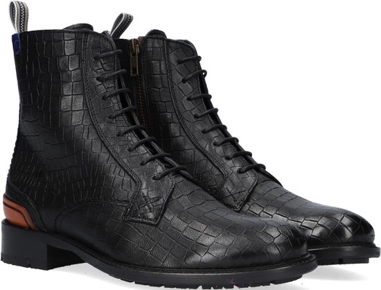 Floris van Bommel 10703 zwart veterboot - Aalders Schoenmode