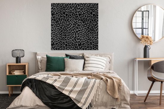 Affiche Léopard - Motifs - Grijs - 100x100 cm XXL