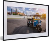 Fotolijst incl. Poster - Tuk Tuk - Thailand - Taxi - 60x40 cm - Posterlijst