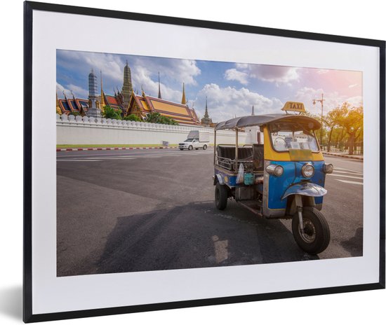 Fotolijst incl. Poster - Tuk Tuk - Thailand - Taxi - 60x40 cm - Posterlijst
