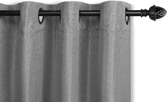 Lifa Living - Zilvergrijze Luxe Gordijnen - Verduisterend - Polyester - Met 8 Ophangringen - 150 x 260 cm