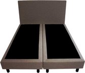 Bedworld Boxspring 120x210 - Geveerd - Lederlook - Antraciet (MD995)