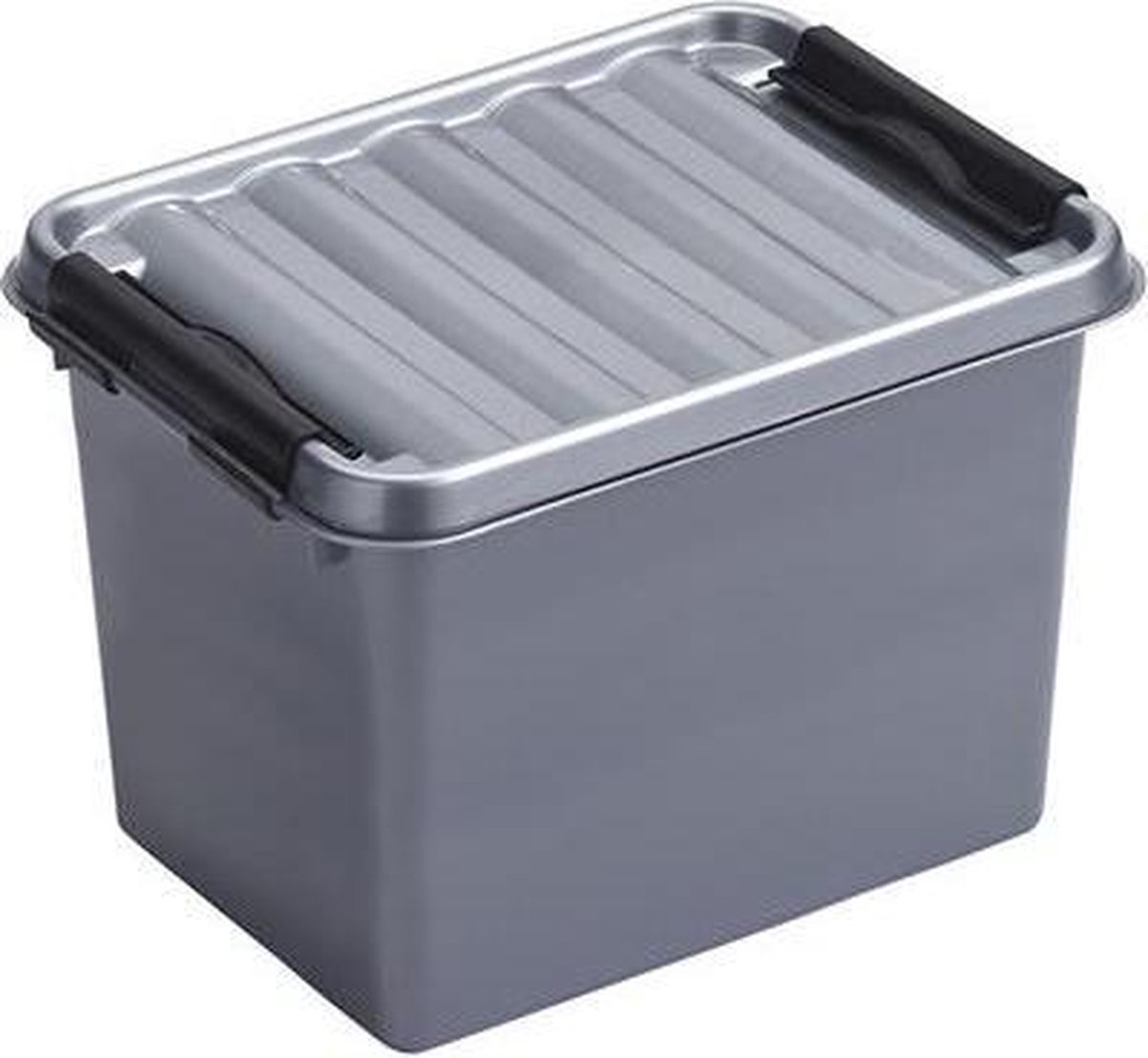 Sunware - Q-line opbergbox 3L metaal zwart - 20 x 15 x 14,3 cm