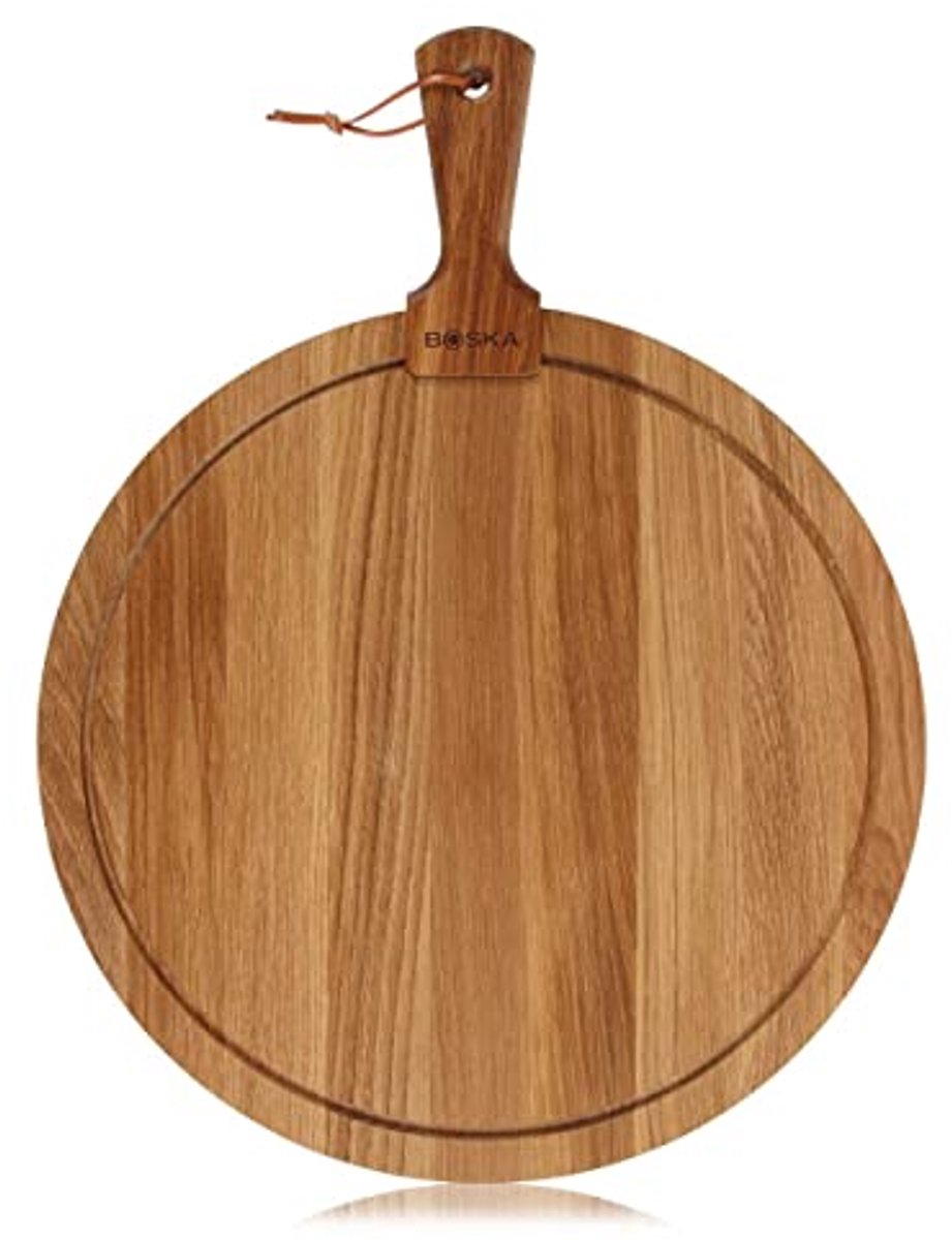 Houten Serveerschaal Rond - 40.5 cm - Hoogwaardige Eikenhout