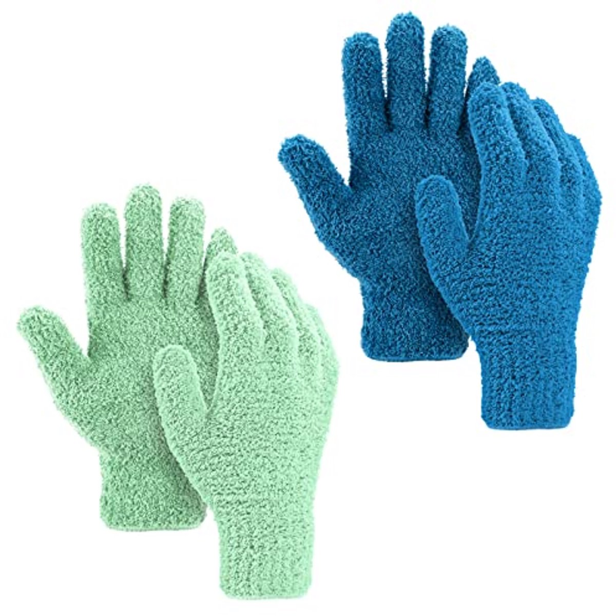2 Paar Winter Microfiber Afstoffen Handschoenen voor Huishoudelijke Schoonmaak