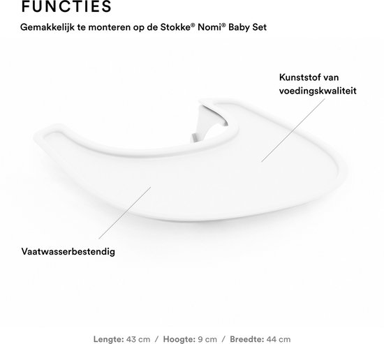 Stokke® Nomi® Eetblad - White van Stokke — afbeelding 3