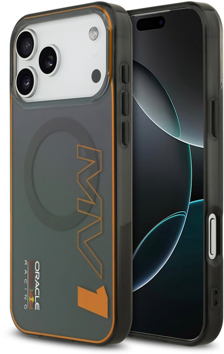 Red Bull Racing Back Cover - iPhone 17 Pro Max - Grijs - MagSafe - Double Layer - Vertical MV 1