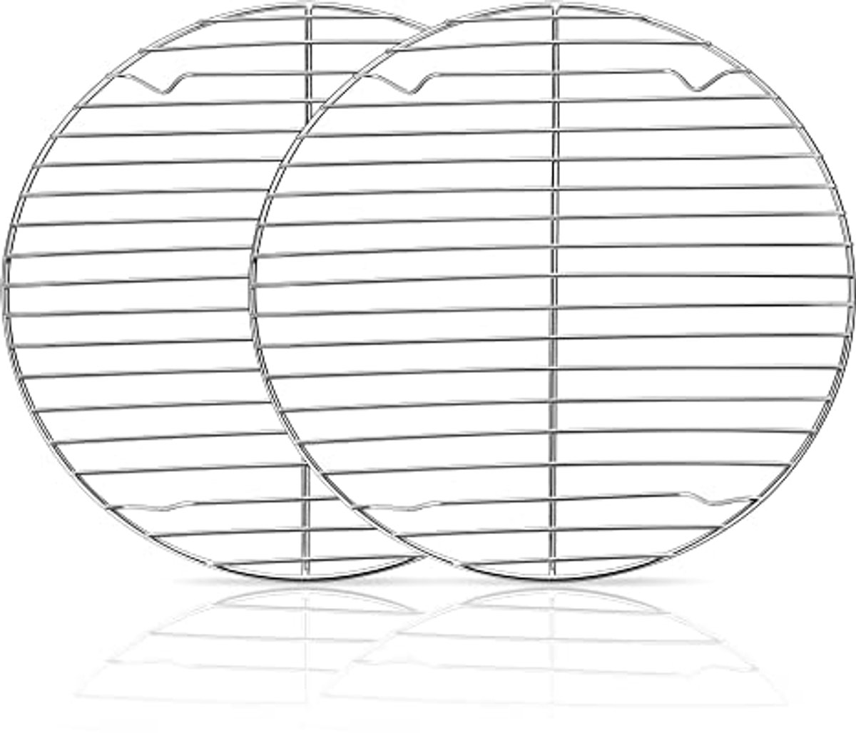 Set van 2 roestvrijstalen ronde koelroosters 27 cm - veelzijdig en veilig