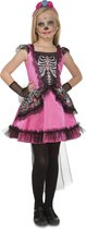 VIVING COSTUMES / JUINSA - Roze dame Dia de los Muertos kostuum voor meisjes - 110/116 (5-6 jaar)