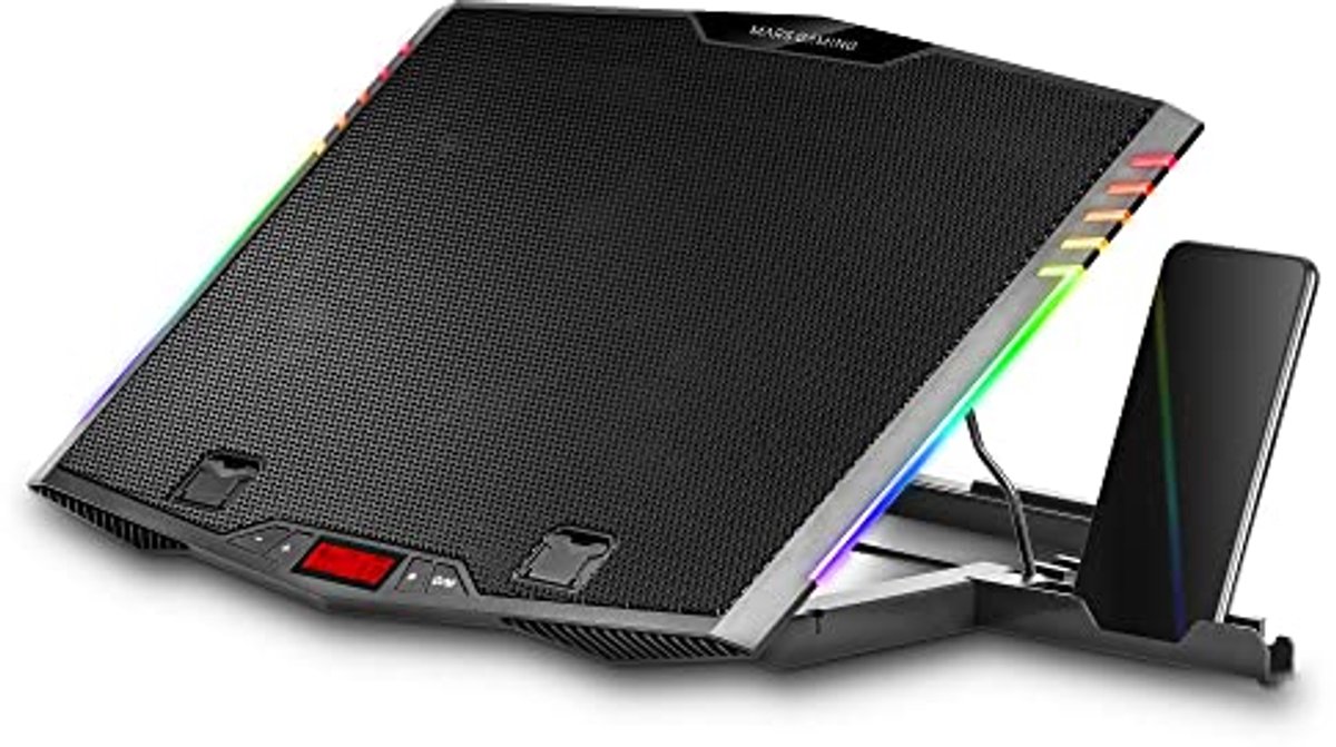 19 Inch ARGB 6 Ventilatoren Mobiele Houder - Mars Gaming MNBC5 Koelkast