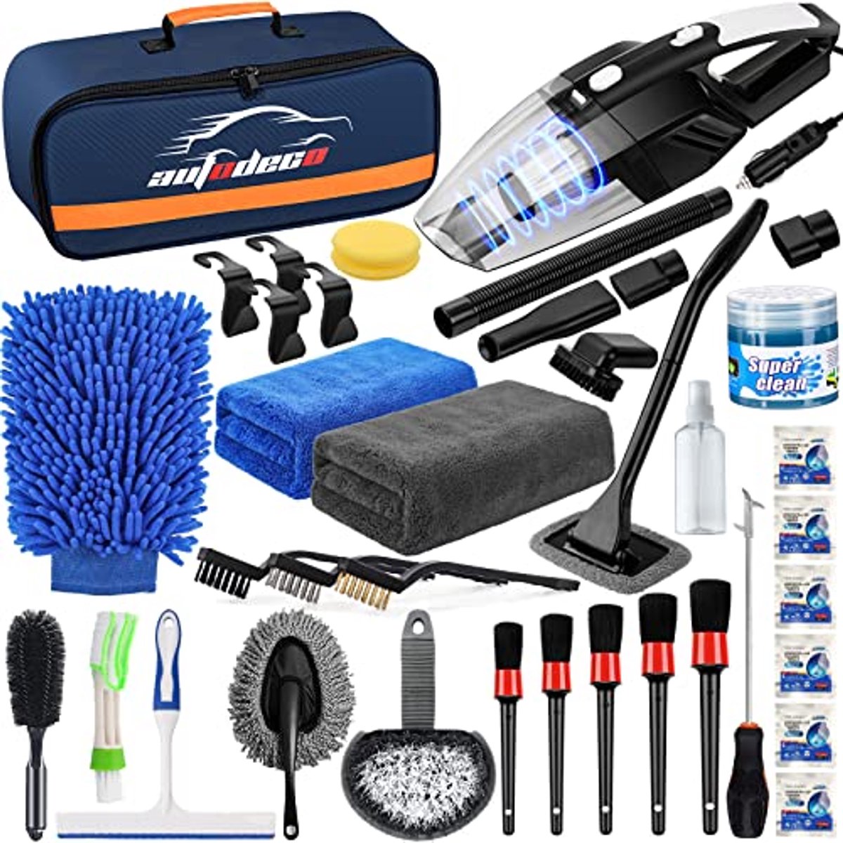 Complete Autoreinigingsset met Handstofzuiger en Accessoires