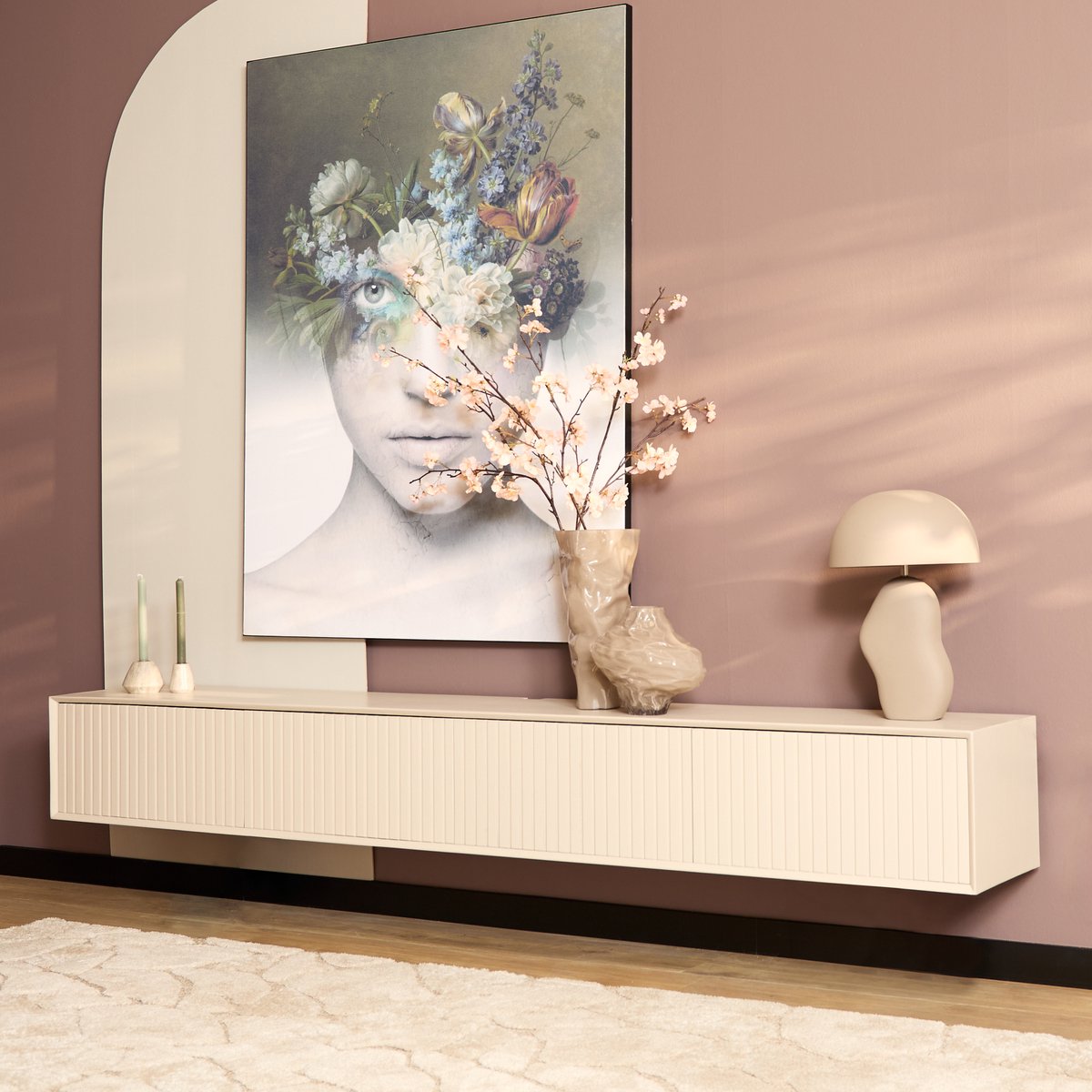 Starfurn Tv meubel Madison - Beige - 35x240x30 cm
