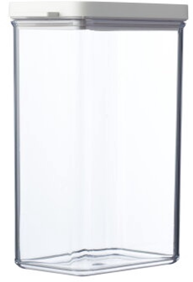 Mepal – Omnia bewaardoos rechthoekig 2000 ml – Nordic white – voorraaddoos – bewaardoos met deksel - makkelijk stapelbare voorraadpotten – lucht en- aromadicht