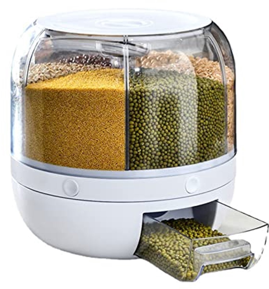 Image of 360° Graan Dispenser - Geïsoleerde Opbergdoos voor Rijst, Droge Voeding en Fruit - Keuken Organizer voor Thuis (Klein)
