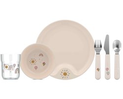 Mepal Mio Kinderservies set - 6-delig - Kraamcadeau - Kinderservies - Sunshine & Rainbow