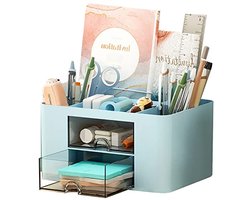 Multifunctionele Bureau-organizer met 5 Vakken en 2 Laden - Ideaal voor Kantoor en Thuis