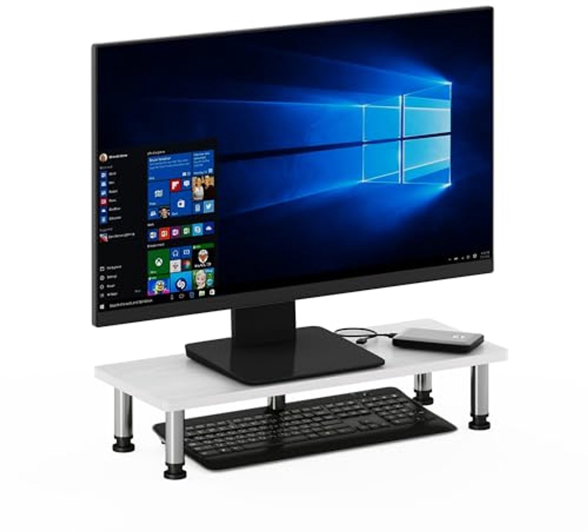 Monitor Riser Stand met Hoogteverstelling voor Thuiswerk