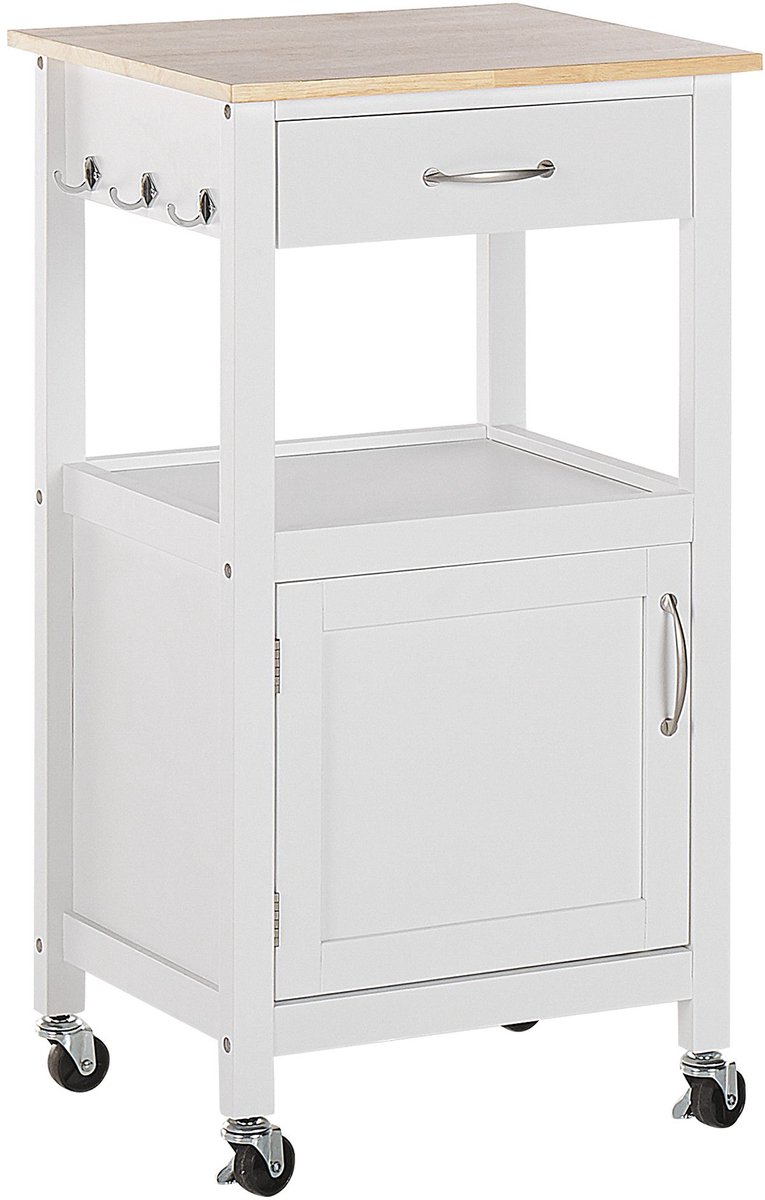 Beliani - SIENA - Keukentrolley - Wit - MDF