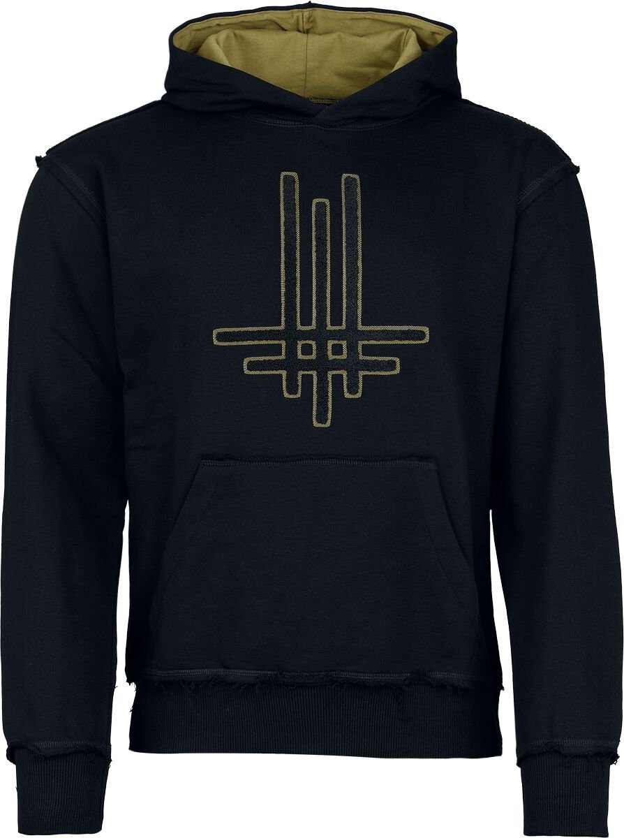 Behemoth Logo Heren Trui met capuchon - zwart/olijf - L