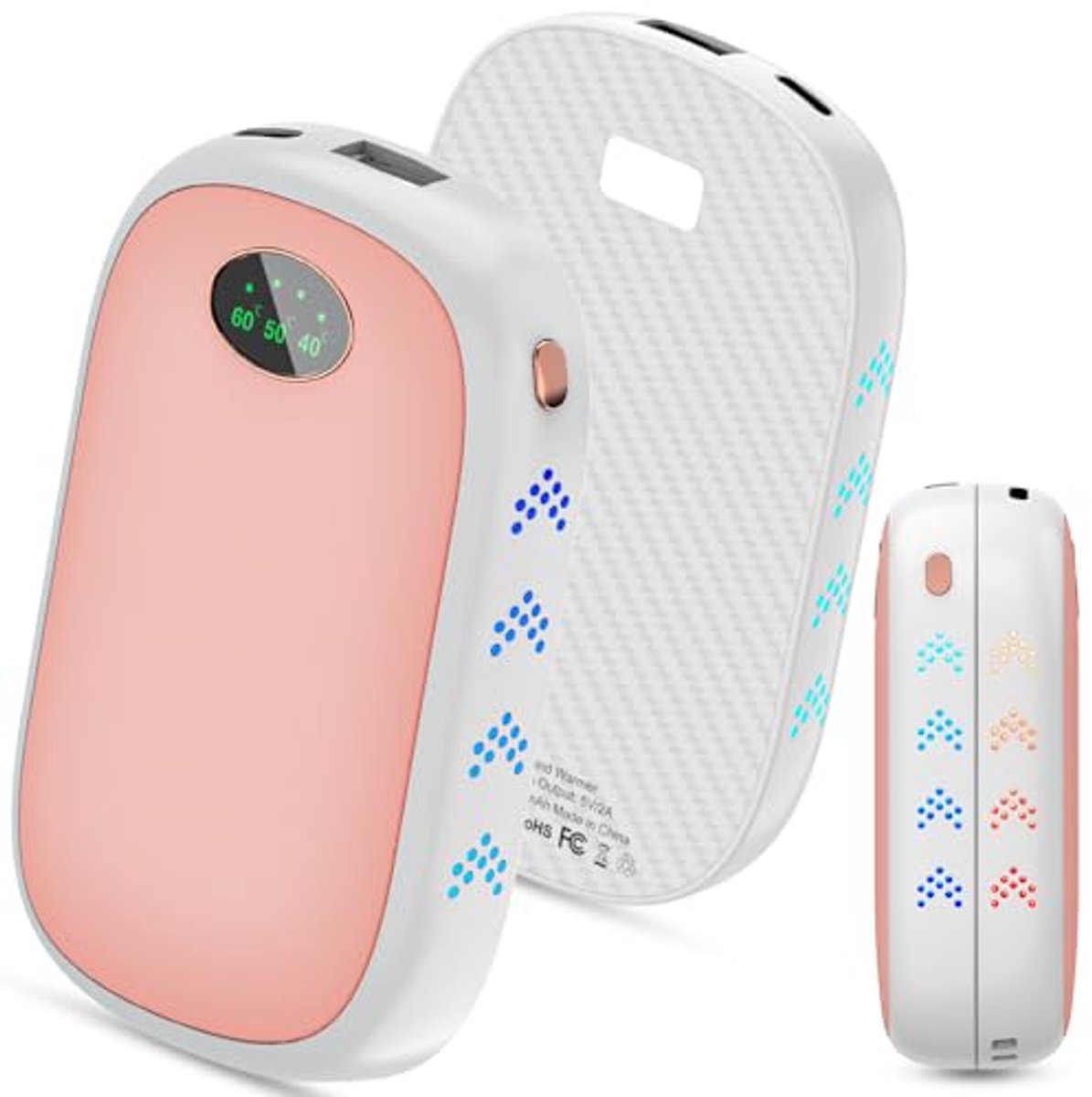 Oplaadbare Elektrische Handwarmer Set van 2 - 10.000 mAh - Met 3 Verwarmingsmodi en Oplader - Ideaal Wintercadeau