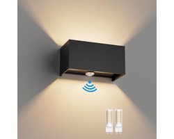 Merkloos 18W Buitenwandlamp met Bewegingsmelder en Vervangbare G9 LED Lamp - Zwart