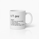 Mug « Définition IT Guy » 330 ml – Cadeau amusant pour les professionnels du support technique et de l'informatique