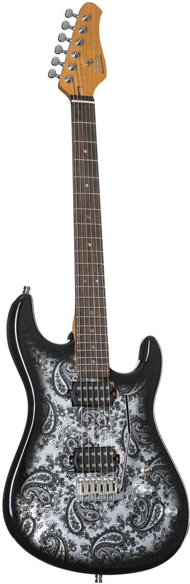 Fame Custom ST RW Black Paisley - ST-Style elektrische gitaar