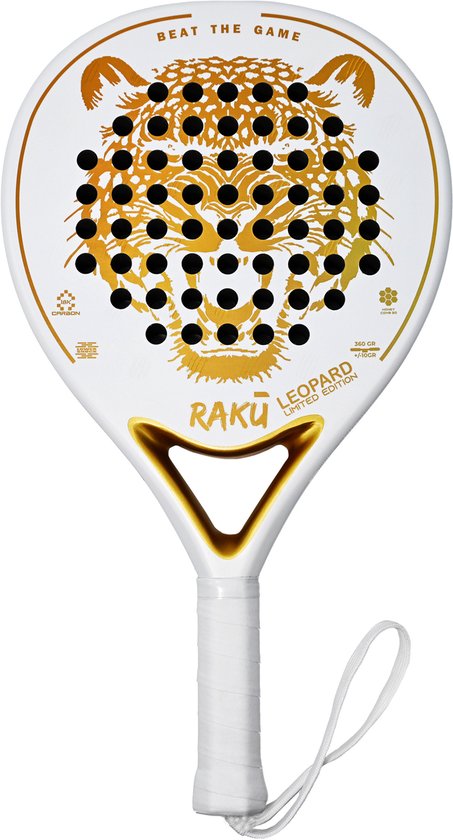 Raku® Leopard Limited Edition – Limited Prestige Carbon- Padel Racket - Padel - Padelrackets - Racket - Paddle - Padel ballen - 18k Carbon