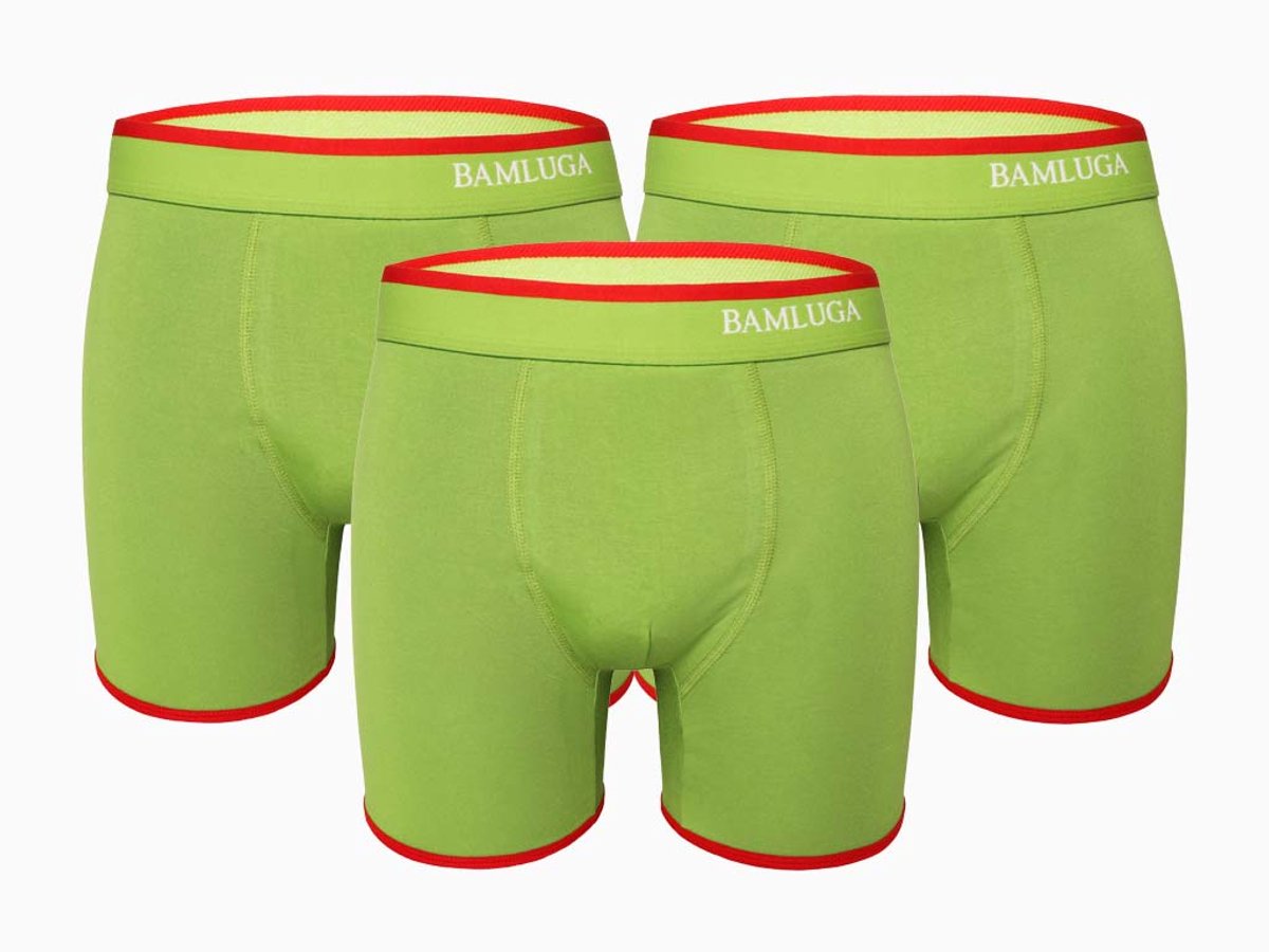 Bamboe Boxershort Slim fit Groen BAMLUGA 3-pack M
