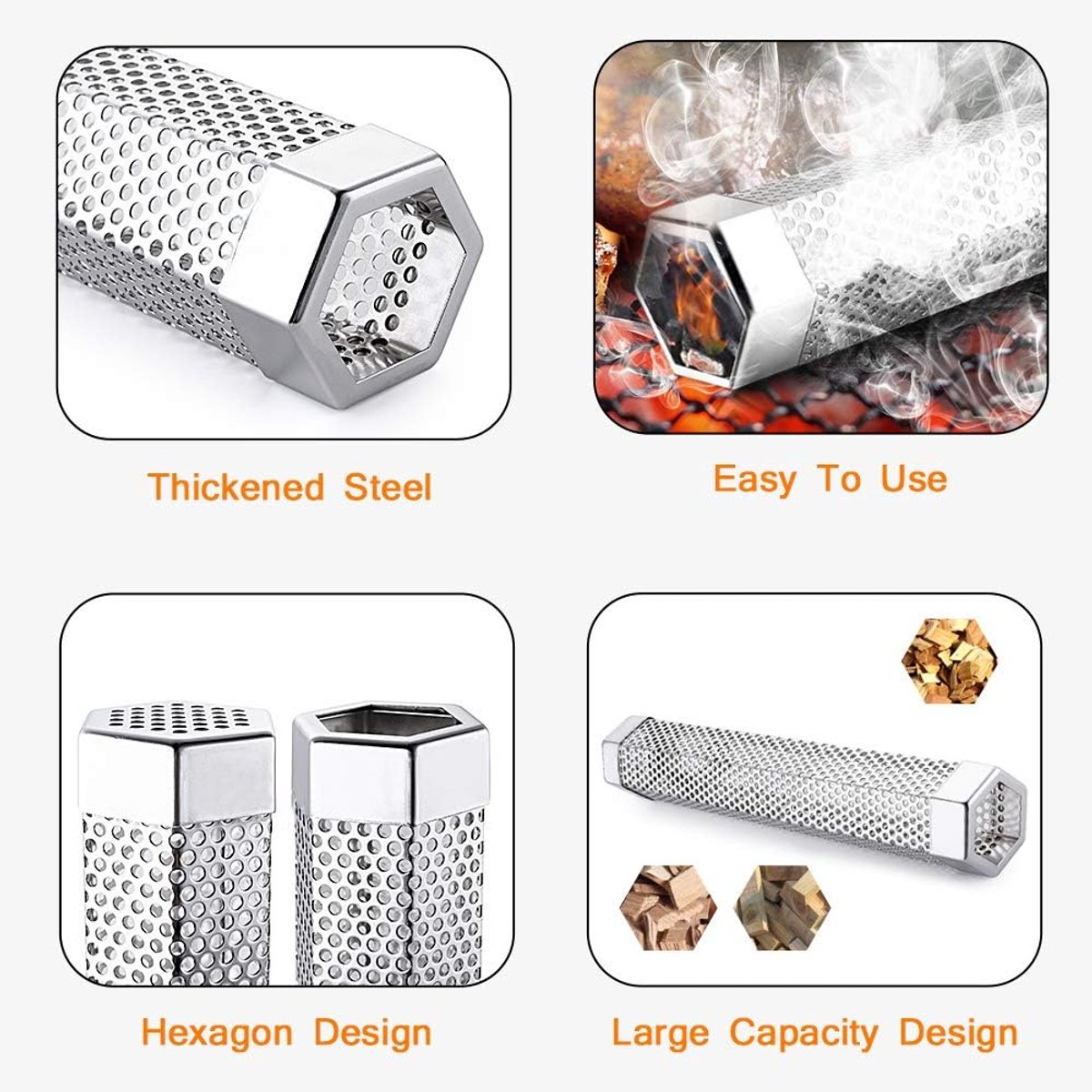 12 inch premium roestvrijstalen BBQ-houtpelletsrookslang