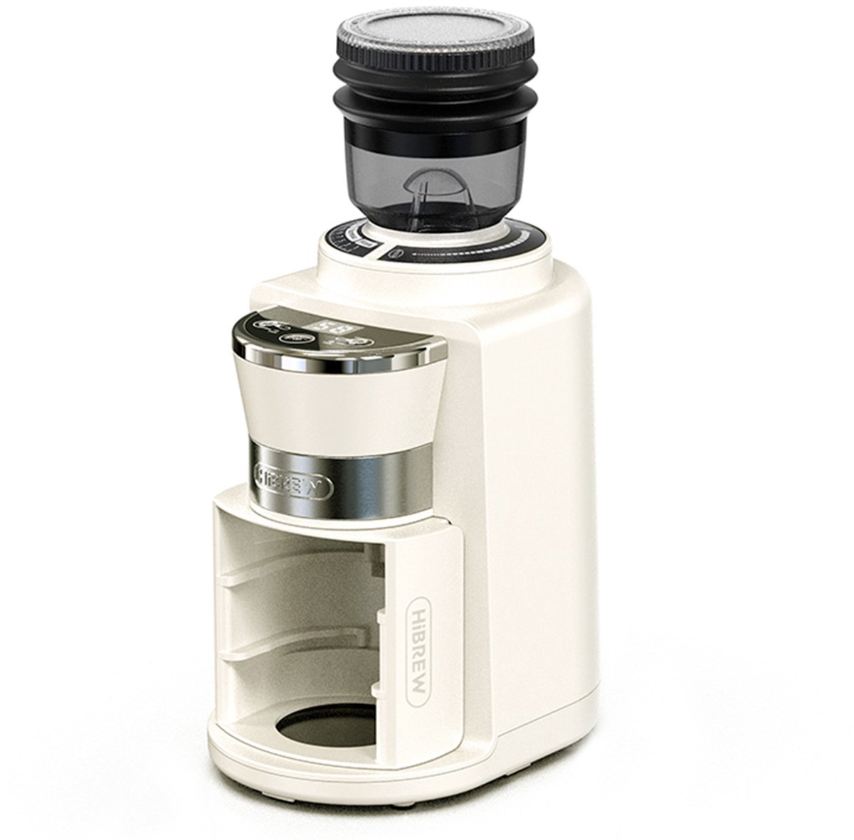HiBREW G3A koffiemolen, 40 mm conische braam, luchtblazer, schaal met
