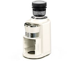 HiBREW G3A koffiemolen, 40 mm conische braam, luchtblazer, schaal met 31 versnellingen, geheugen- en antistatische functie, handmatig en automatisch, visuele bonenopslag beige