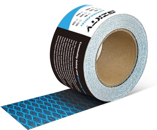 KONGMING Rol schuurpapier 93 mm x 10 m, korrel 240 voor handschuurmachine, handschuurblok