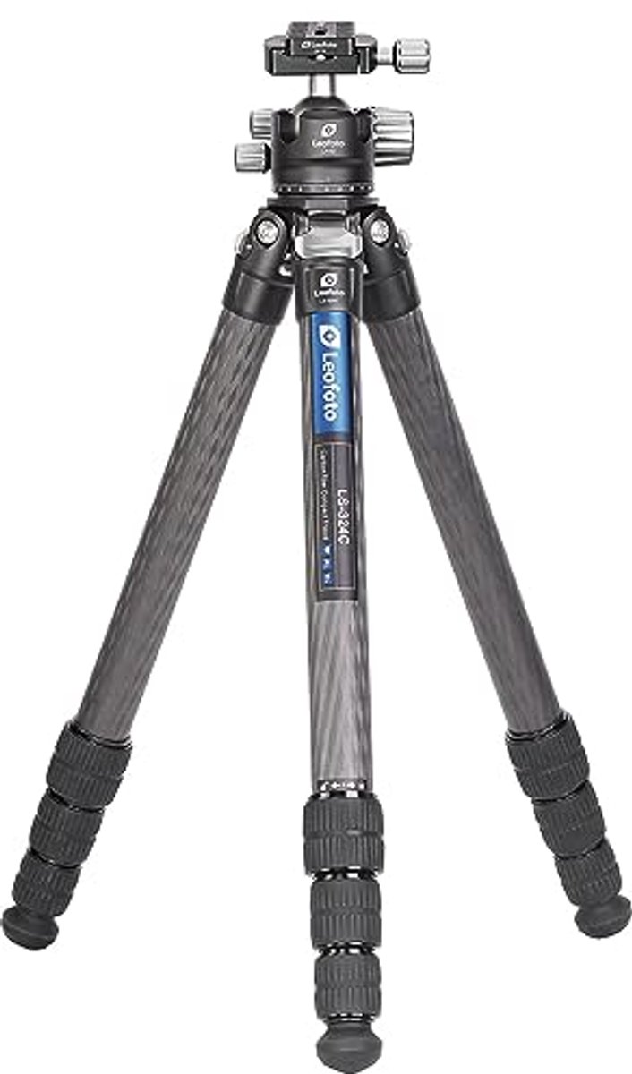 Carbon statief met kogelkop - Draagkracht 15kg - Uitschuifbare poten - Hoogte 17 cm tot 171 cm